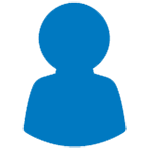 blue outline of a person